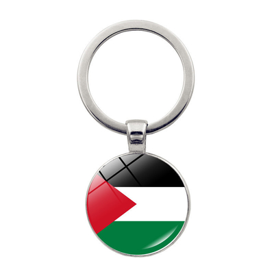 Zinklegierung Metall National Flag Keychain Anhänger Kristall Keyring Schmuck Karte heißer Trend