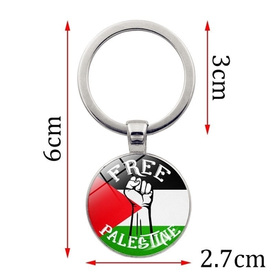 Zinklegierung Metall National Flag Keychain Anhänger Kristall Keyring Schmuck Karte heißer Trend