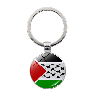 Zinklegierung Metall National Flag Keychain Anhänger Kristall Keyring Schmuck Karte heißer Trend