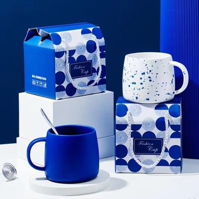 Benutzerdefiniertes Logo akzeptiert Geful Home Klein Blauer Becher Farbe Boxrac zum Jahresanlass
