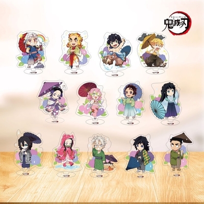 Ghost Slayer Blade Akryl Standing Card für Studenten Anime Desktop Cartoon Souvenir