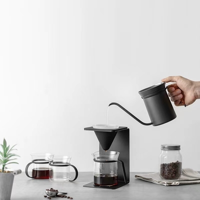 6-teiliges handgebrühtes Kaffeekanne-Set Geschenkfach mit Seidenbildschirmdrucktechniken