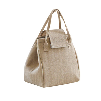 Großkapazität Jute-Lunch-Handtasche mit Aluminiumfolie Isolierung und Kundenlogo