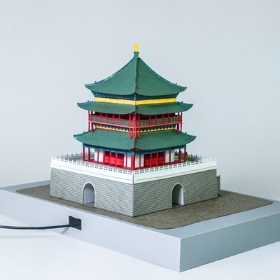Xi'an Glockenturm 3D Papier Skulptur Puzzle für Gehirn bewegende kulturelle und kreative Geschenk