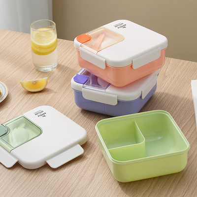 Organisieren Sie Ihre Mahlzeiten in Stil Tragbare Quadrat-Plastik-Lunchbox für Mitarbeitergeschenke