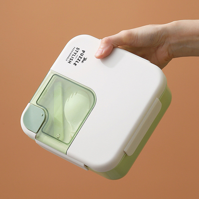 Organisieren Sie Ihre Mahlzeiten in Stil Tragbare Quadrat-Plastik-Lunchbox für Mitarbeitergeschenke