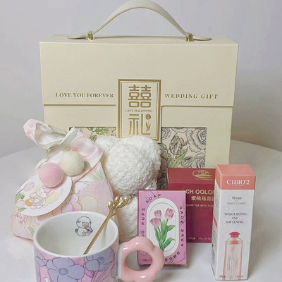 Alumni-Beziehungen und Klassentreffen Chinesische Handheld Joy Candy Box mit gelbem Design