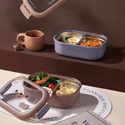 Edelstahl Isolierte Lunchbox für Kindertag Geschenk 2 Farbgrafik Druck