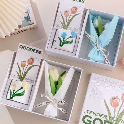 Feiern Sie den Frauentag mit dem perfekten Geschenk Kreative Blumen Aromatherapie Kerze Geschenk-Box
