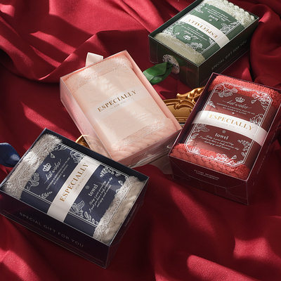 Maßgeschneiderte Größe Leicht Luxus Korallen Plüsch Handtücher Multi Stil Weich Quadrat Handtücher Präsentation Geschenk Set