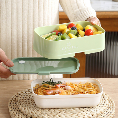 Job Fair Kleines Geschenk Büro Produkte 2 Farbgrafik Druck Doppelschicht Lunchbox