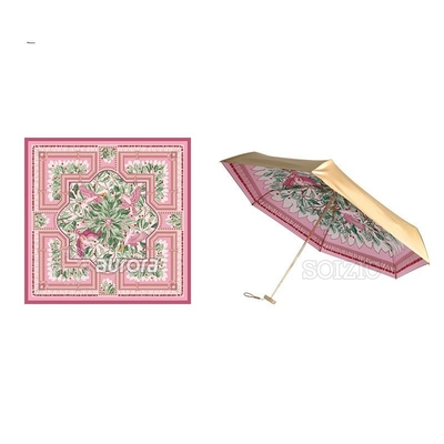 Mulberry Silk Square Schal und Klappschirm für Unternehmensgeschenklösungen