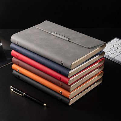 Dreifach Folded Loose Leaf Notebook Zwei-Piece-Set Leder Business Office Tagebuch Jahrestagsgeschenk