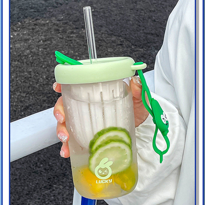 Teeseparation Teetasse 500 ml Hochwertige kalte Extraktionstasse mit Strohwasser Tasse Aktivität Geschenk
