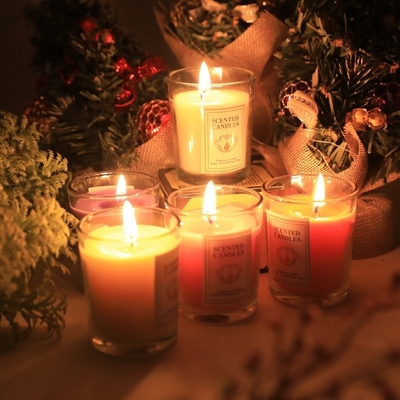 Alumni-Beziehungen Glasbecher Aromatherapie Kerze Farbig Langlebiger Weihrauch Kerze Boden Promotion Geschenk