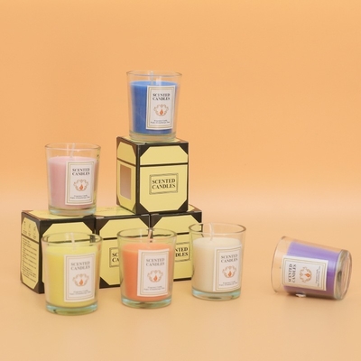 Alumni-Beziehungen Glasbecher Aromatherapie Kerze Farbig Langlebiger Weihrauch Kerze Boden Promotion Geschenk