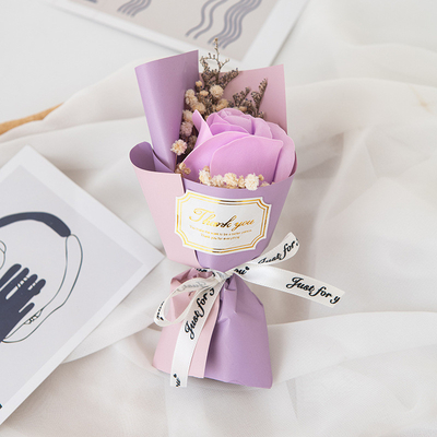 4 Farbgrafiken Druckfest Bouquet Seife Blume perfekt für die Rückkehr zur Schule Geschenk
