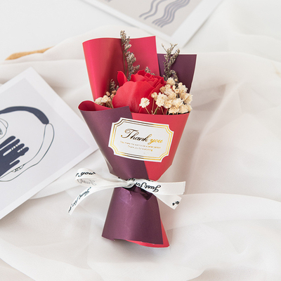 4 Farbgrafiken Druckfest Bouquet Seife Blume perfekt für die Rückkehr zur Schule Geschenk