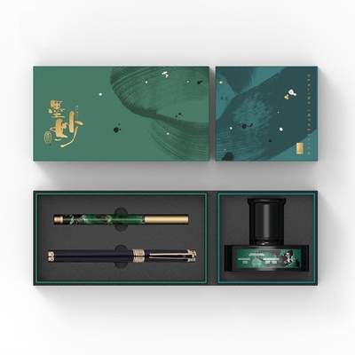 Einfarbiger Grafikdruck Momiao Präsidentenstift Heldenstift Wasserbürste 2-in-1 Geschenkbox