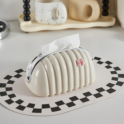 Kreative Reisebüro Dekor Creme Stil Tissue Box für Schreibtisch und Schublade Organisation