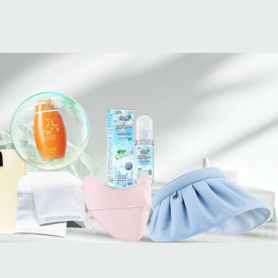 Sommer-Sonnencreme Combo Set Mitarbeiter Vorteile Geschenk Auswahl mit Kühlhandtuch