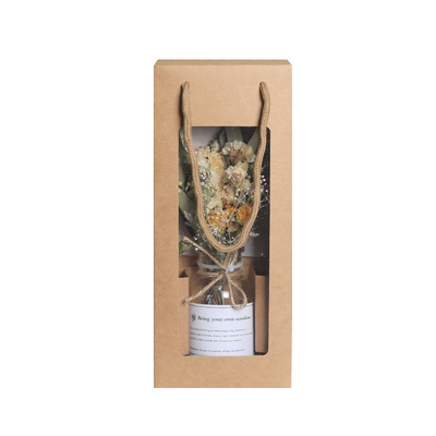 Reisebüro Delight Göttin Tag Geschenk Nelke Getrocknete Blumenstrauß in Glasflasche