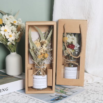 Reisebüro Delight Göttin Tag Geschenk Nelke Getrocknete Blumenstrauß in Glasflasche