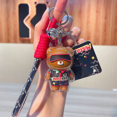 2 Farbgrafik Druck Cool Bear Keychain Acryl Puppen Keychain für Büroprodukte
