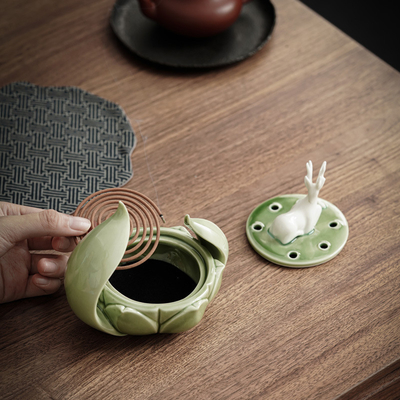 Dekorative Kunsthandwerkskunst Schmuck Zhaocai Xiaolu Platten Weihrauchkocher für Clubhaus