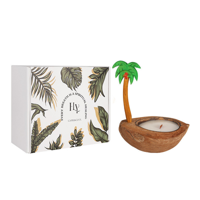Logo des Kunden Kokosnussschal Aromatherapie Kerze Geschenk-Box Sommerinsel Duft