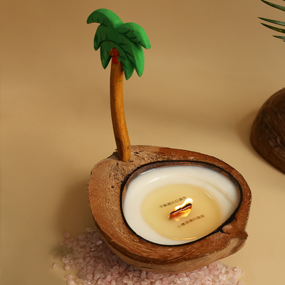 Logo des Kunden Kokosnussschal Aromatherapie Kerze Geschenk-Box Sommerinsel Duft