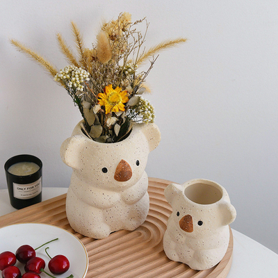 Kreativer Vatertag im europäischen Stil Zeichentrickfilm Tier Keramik Blumenkrug Dekoration Geschenk