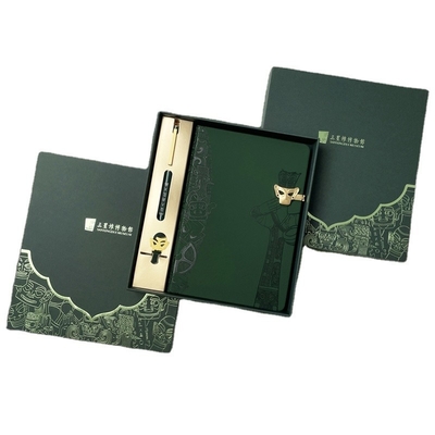 A5 Notizbuch Buchmarke Unterschriftenstift Kulturelles und kreatives Geschenkset mit benutzerdefiniertem Logo
