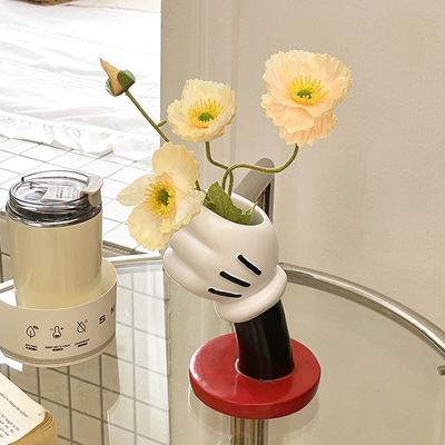 Einzigartiges Logo Design Moderne minimalistische Mickey Hand Vase für kreative Heimkunst Dekoration