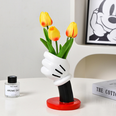 Einzigartiges Logo Design Moderne minimalistische Mickey Hand Vase für kreative Heimkunst Dekoration