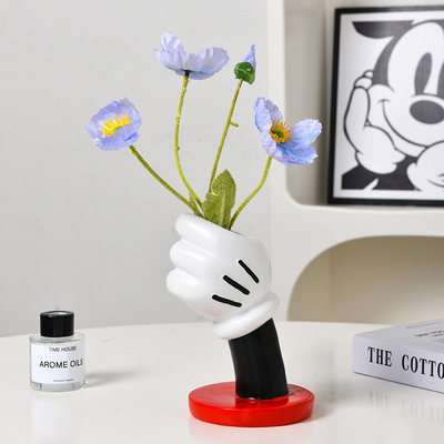 Einzigartiges Logo Design Moderne minimalistische Mickey Hand Vase für kreative Heimkunst Dekoration