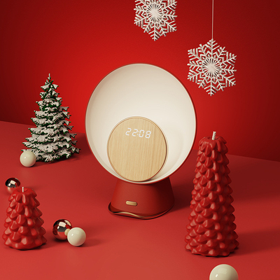 Hotel und Resort Chinesisch Rot Wireless Ladung 15W Bluetooth Lautsprecher mit Atmosphäre Licht