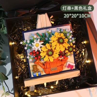 Weihnachtsrosen Sonnenblumen und Lilien Kleine Körner Bausteine für 3D-Druck