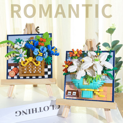 Weihnachtsrosen Sonnenblumen und Lilien Kleine Körner Bausteine für 3D-Druck