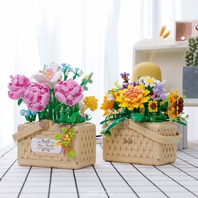 Belle Di Mini Partikel Bausteine Blumenkorb Serie Ein Muss für Bildung