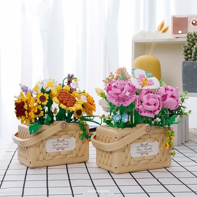 Belle Di Mini Partikel Bausteine Blumenkorb Serie Ein Muss für Bildung