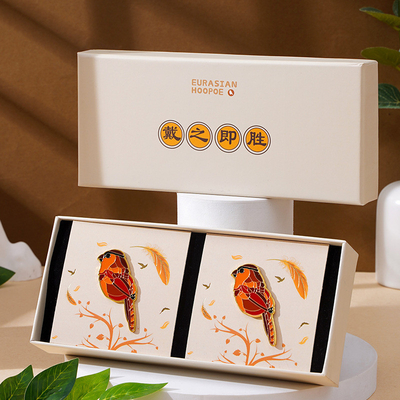 National Tide Good Luck Auspizierender Vogel Geschenkbox Set Brosche * 2 Geschäftsgeschenk Anpassung