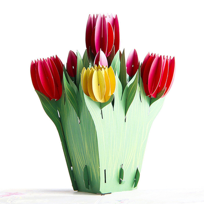 Überraschen Sie Ihren Lehrer mit einer 3D-Tulipan-Grußkarte