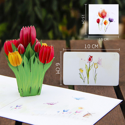 Überraschen Sie Ihren Lehrer mit einer 3D-Tulipan-Grußkarte
