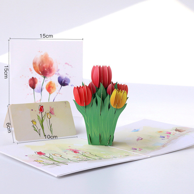 Überraschen Sie Ihren Lehrer mit einer 3D-Tulipan-Grußkarte