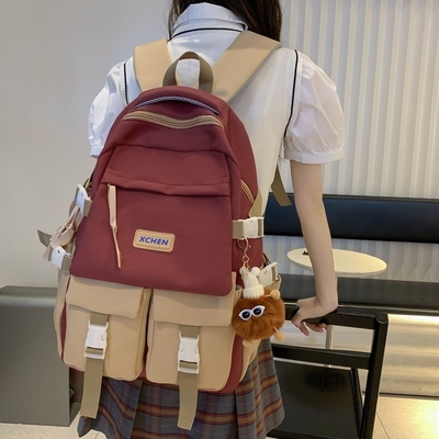 Farbblockade-Trend Großer Rucksack Ideal Neues Geschenk für Hotels und Resorts