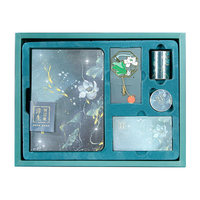 Dankeschön Geschenk Rucksack Notizbuch Set mit Retro-Design Sticky Notes Band Metallbuchmarke