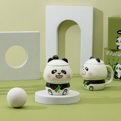 Verwendung Szenarien Geschäftsgeschenke Süße Zeichentrickfilm Panda Keramikbecher für Becher Unternehmen