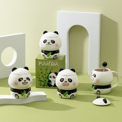 Verwendung Szenarien Geschäftsgeschenke Süße Zeichentrickfilm Panda Keramikbecher für Becher Unternehmen