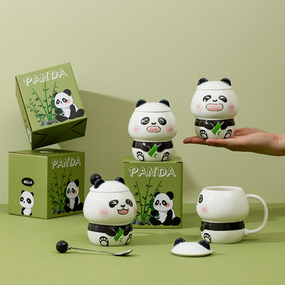 Verwendung Szenarien Geschäftsgeschenke Süße Zeichentrickfilm Panda Keramikbecher für Becher Unternehmen